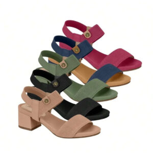 Sandália Salto Grosso Baixo Modare Calce Fácil