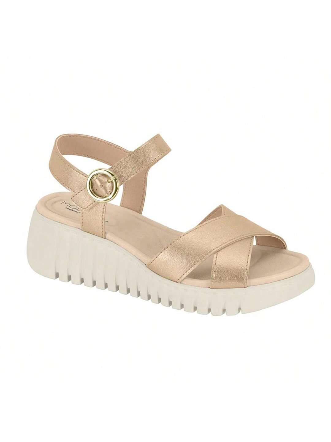 Modare Sandalia Feminina Modare Salto Baixo Anabela - Imagem 3
