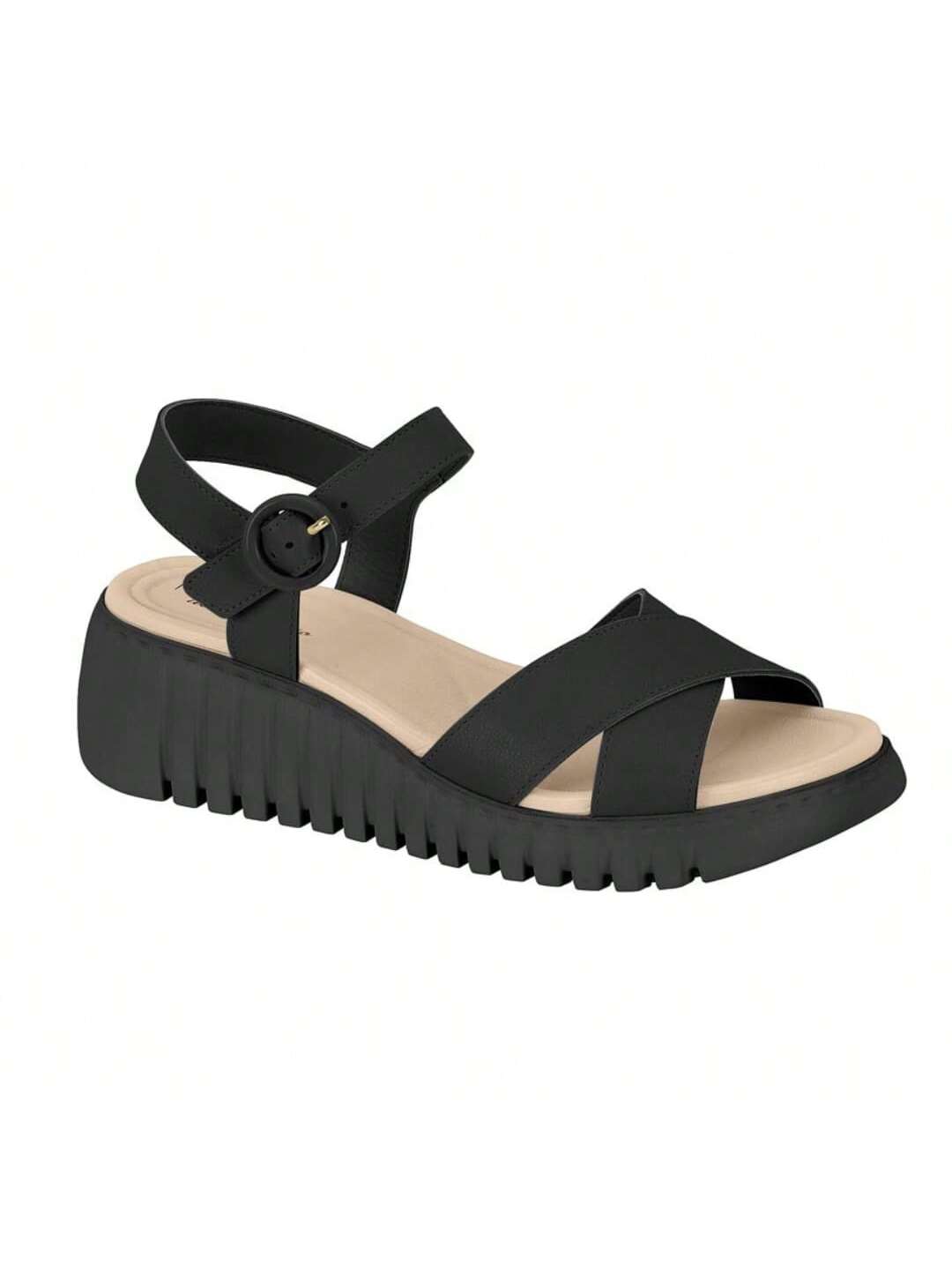 Modare Sandalia Feminina Modare Salto Baixo Anabela - Imagem 4