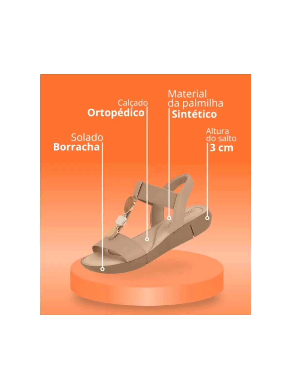 Sandália Papete Modare Ultraconforto Anabela Com Elástico E Pedraria Look Verão - Imagem 5