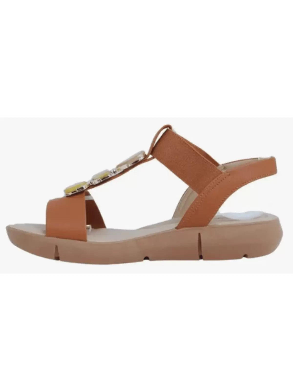 Sandália Papete Modare Ultraconforto Anabela Com Elástico E Pedraria Look Verão - Imagem 3