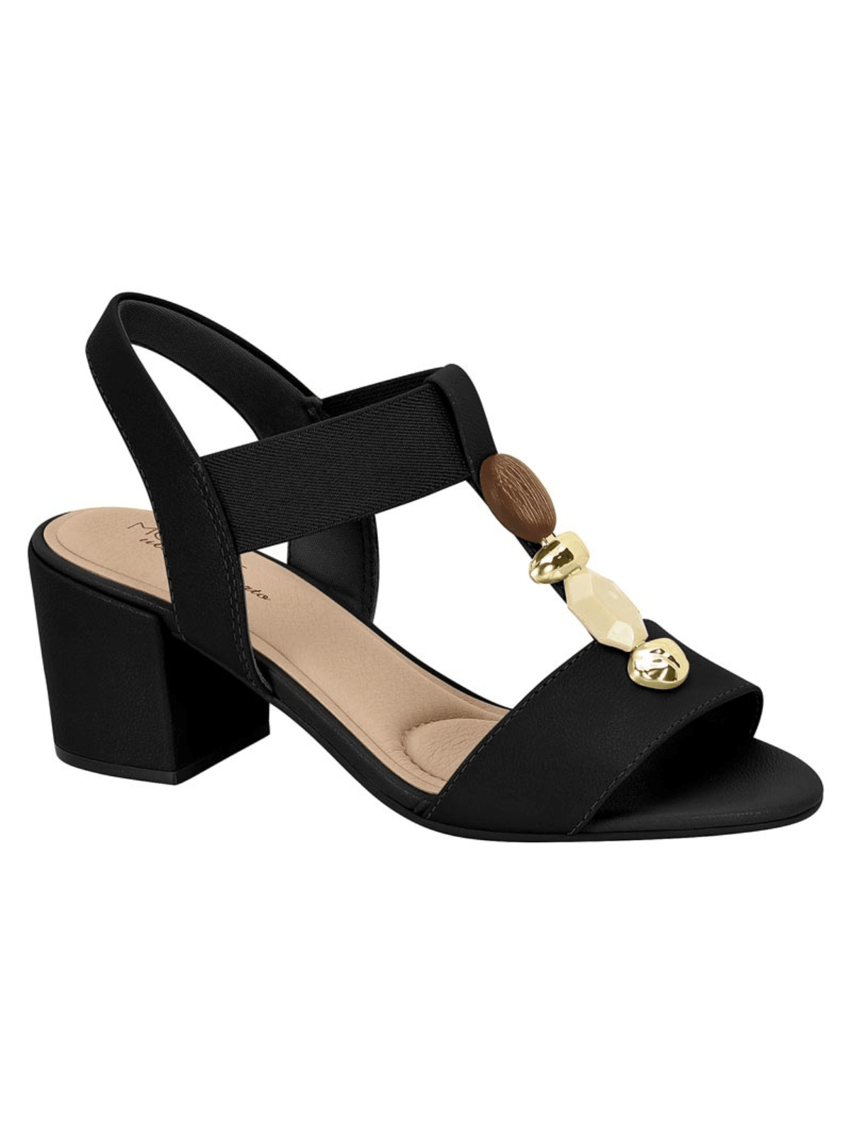 Sandália Modare Salto Bloco Com Elástico E Pedraria Look Feminino - Imagem 7