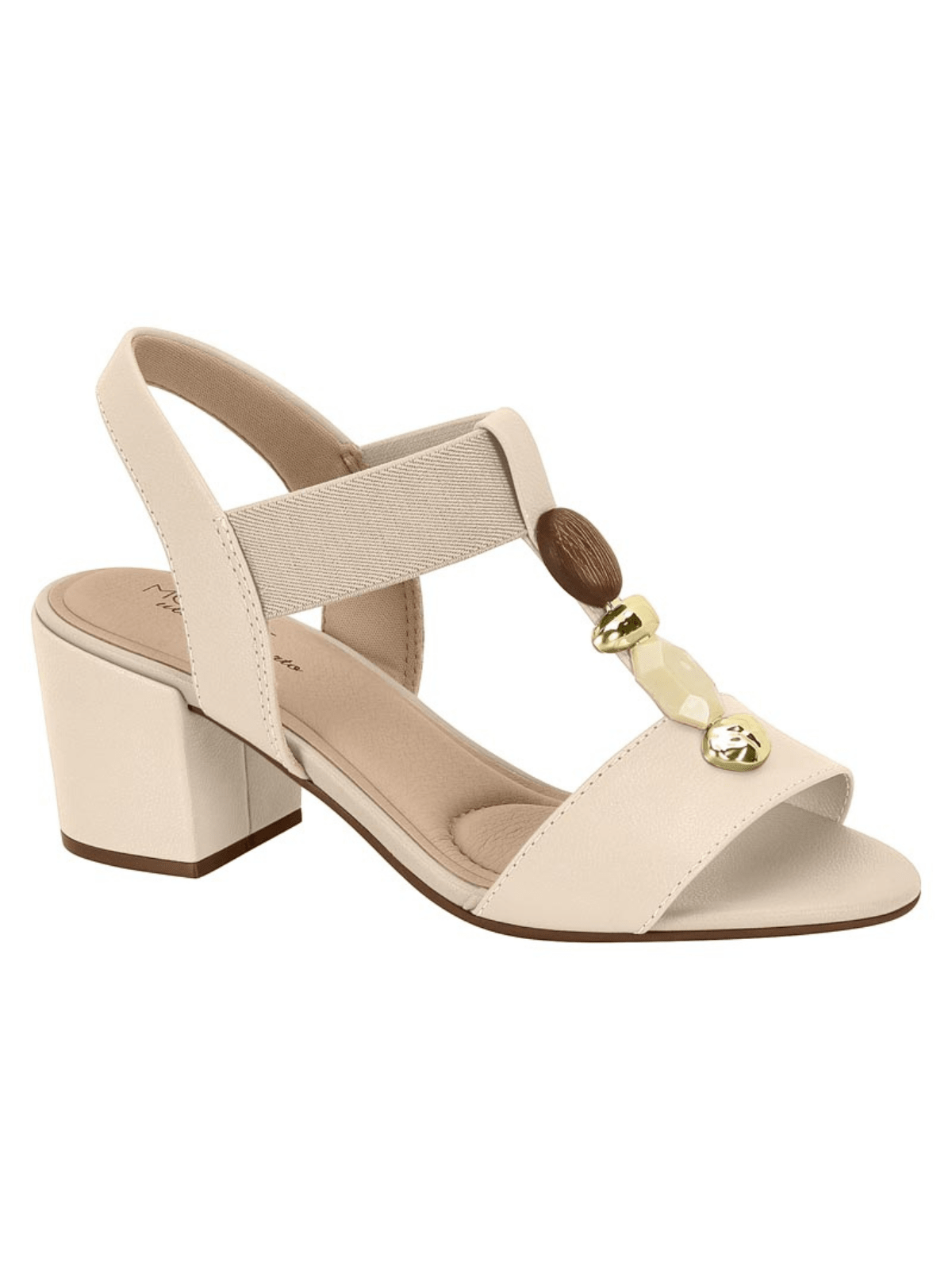 Sandália Modare Salto Bloco Com Elástico E Pedraria Look Feminino - Imagem 8