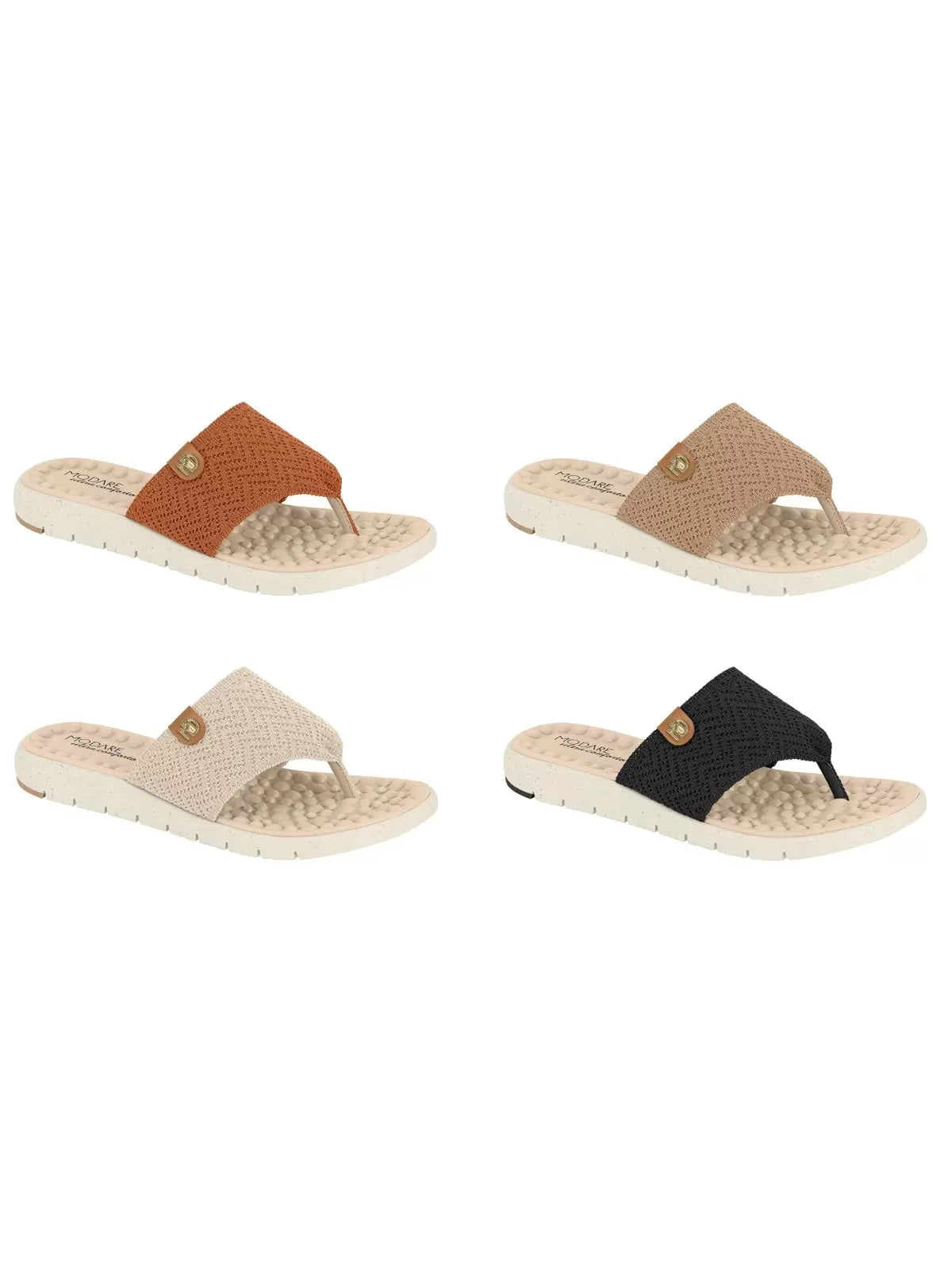 Modare Chinelo Ortopédico Modare Com Esfera Massageadora e Tecido Knit Feminino - Imagem 3