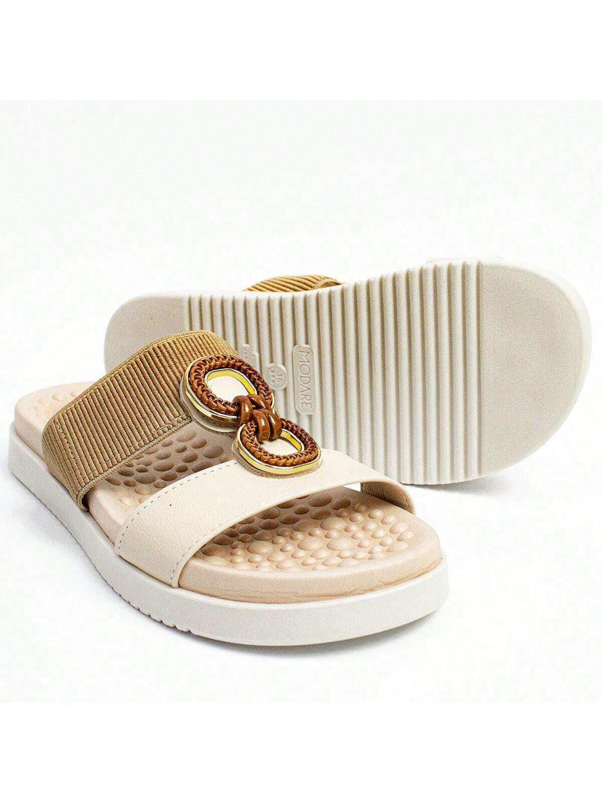 Sandália Modare Ortopédica Ultraconforto Pedraria - Imagem 3