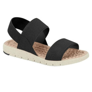 Sandália Papete Ortopédica Feminina Rasteira Modare Ultraconforto Preto