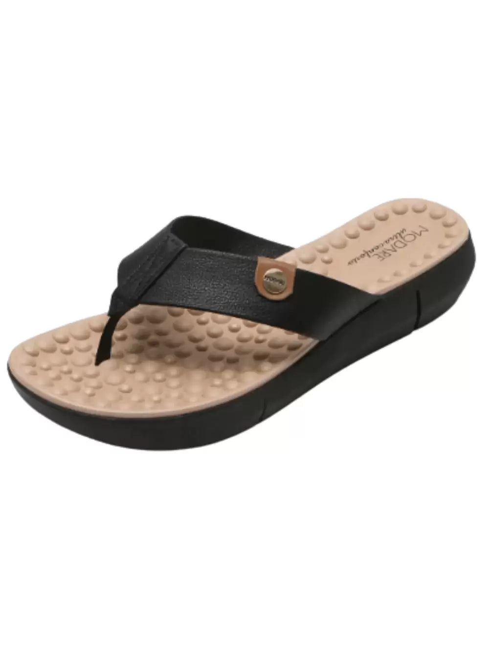 Modare Tamanco Chinelo Ortopédico Feminino Modare Confort Massageador Preto - Imagem 8