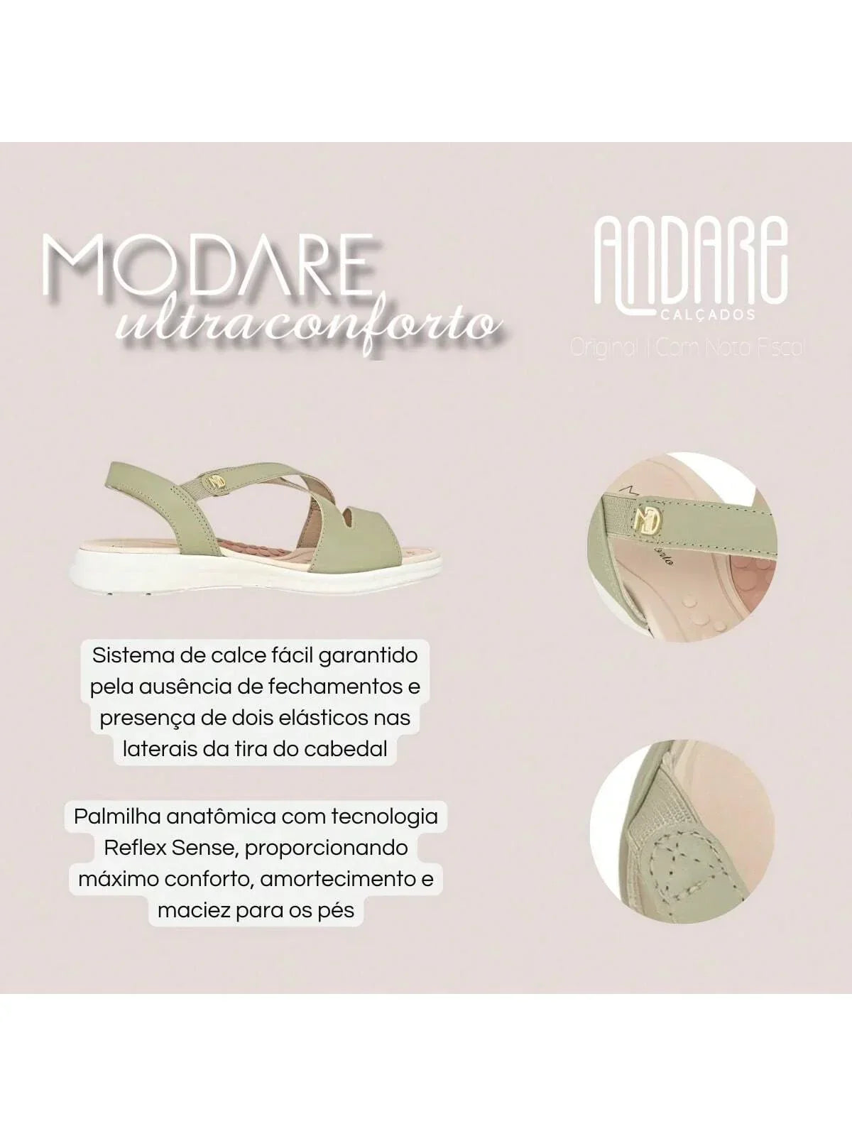 Sandalia Ortopedica Modare Conforto Massageadora Feminina Original - Imagem 7