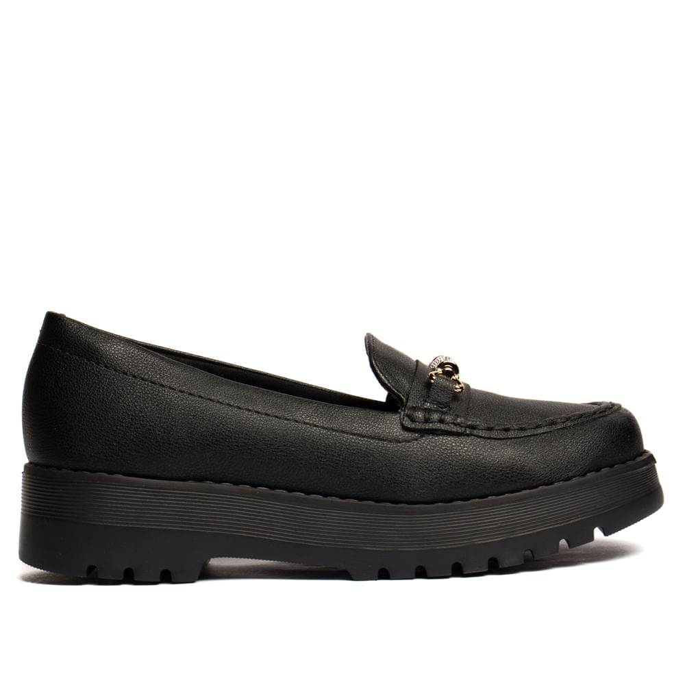 Mocassim Feminino Modare com Detalhe de Strass Preto
