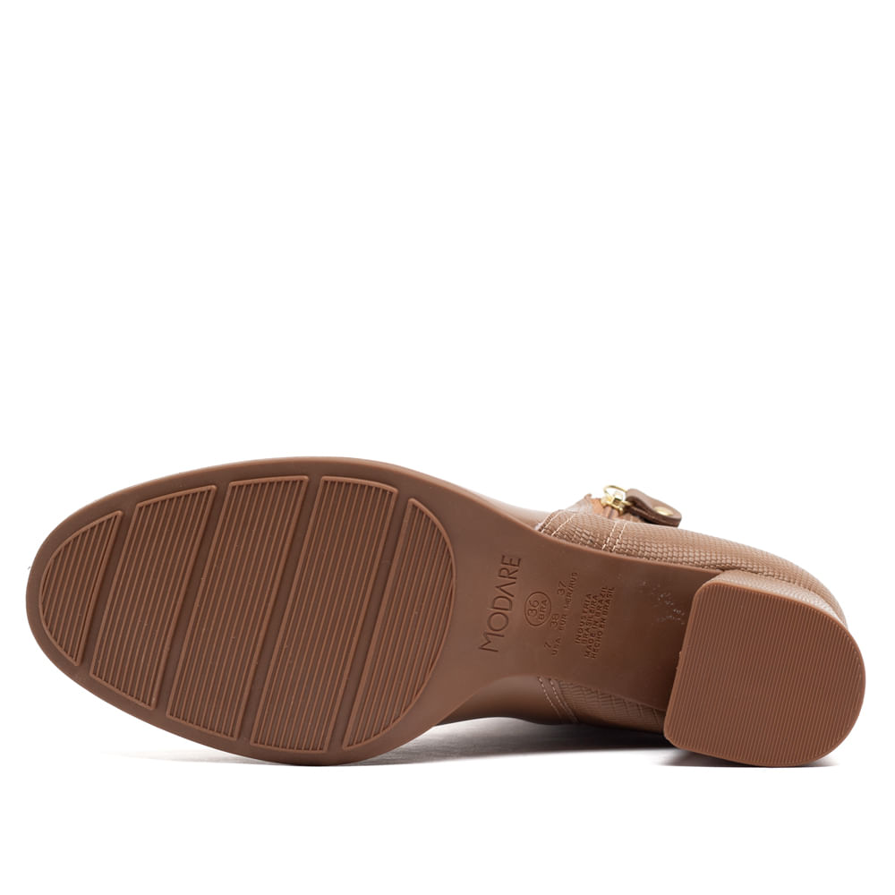Bota Feminina Modare Cano Curto Salto Bloco Caramelo - Imagem 3