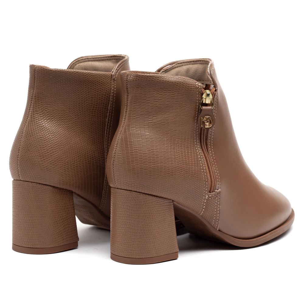 Bota Feminina Modare Cano Curto Salto Bloco Caramelo - Imagem 6