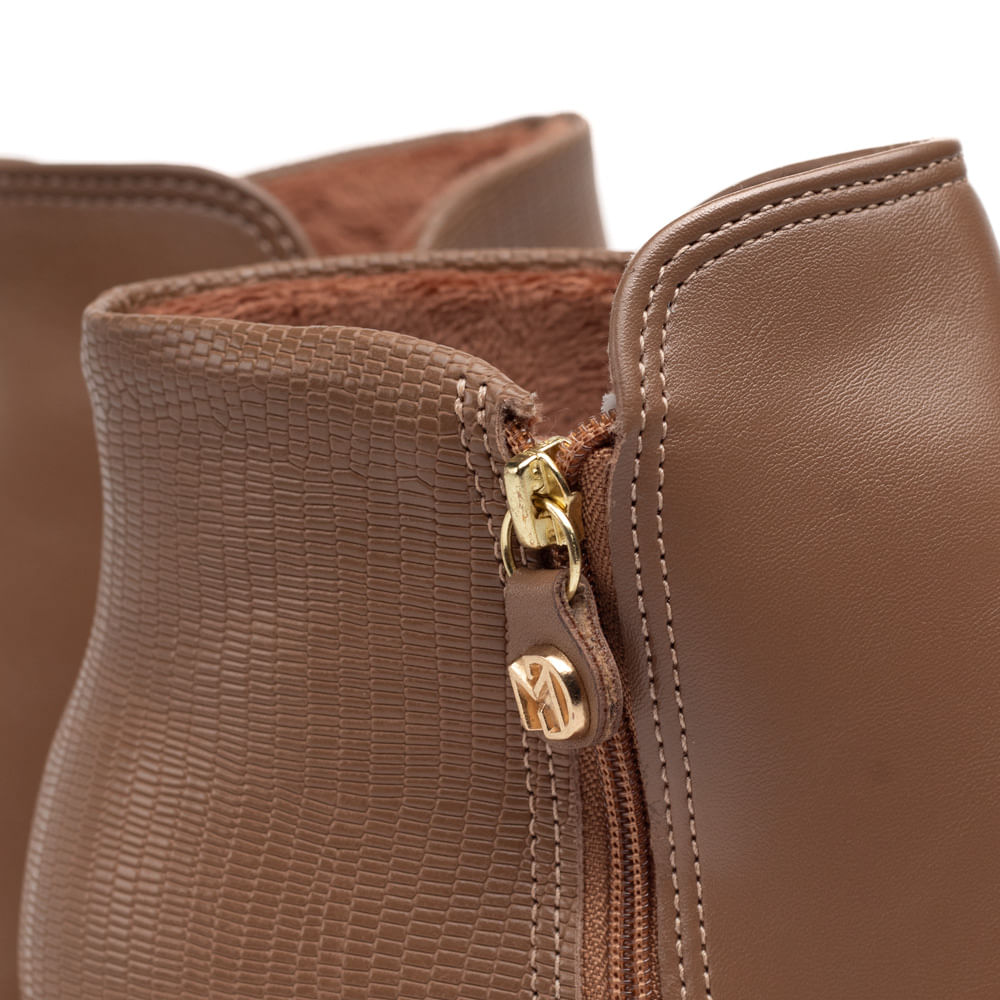 Bota Feminina Modare Cano Curto Salto Bloco Caramelo - Imagem 8