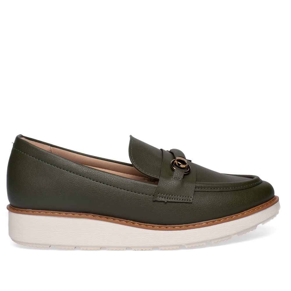Mocassim Feminino Modare Adereço Dourado Oliva