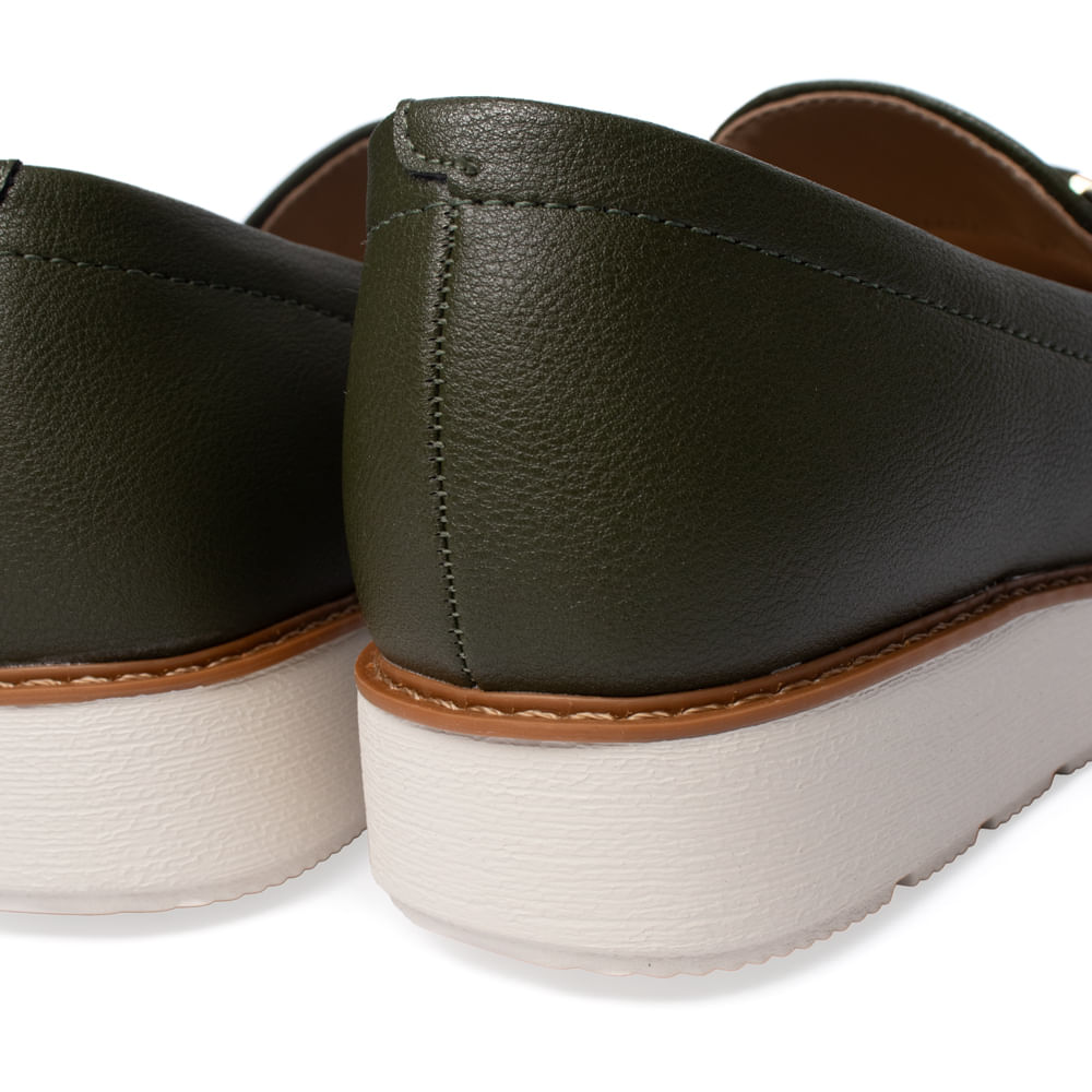 Mocassim Feminino Modare Adereço Dourado Oliva - Imagem 3