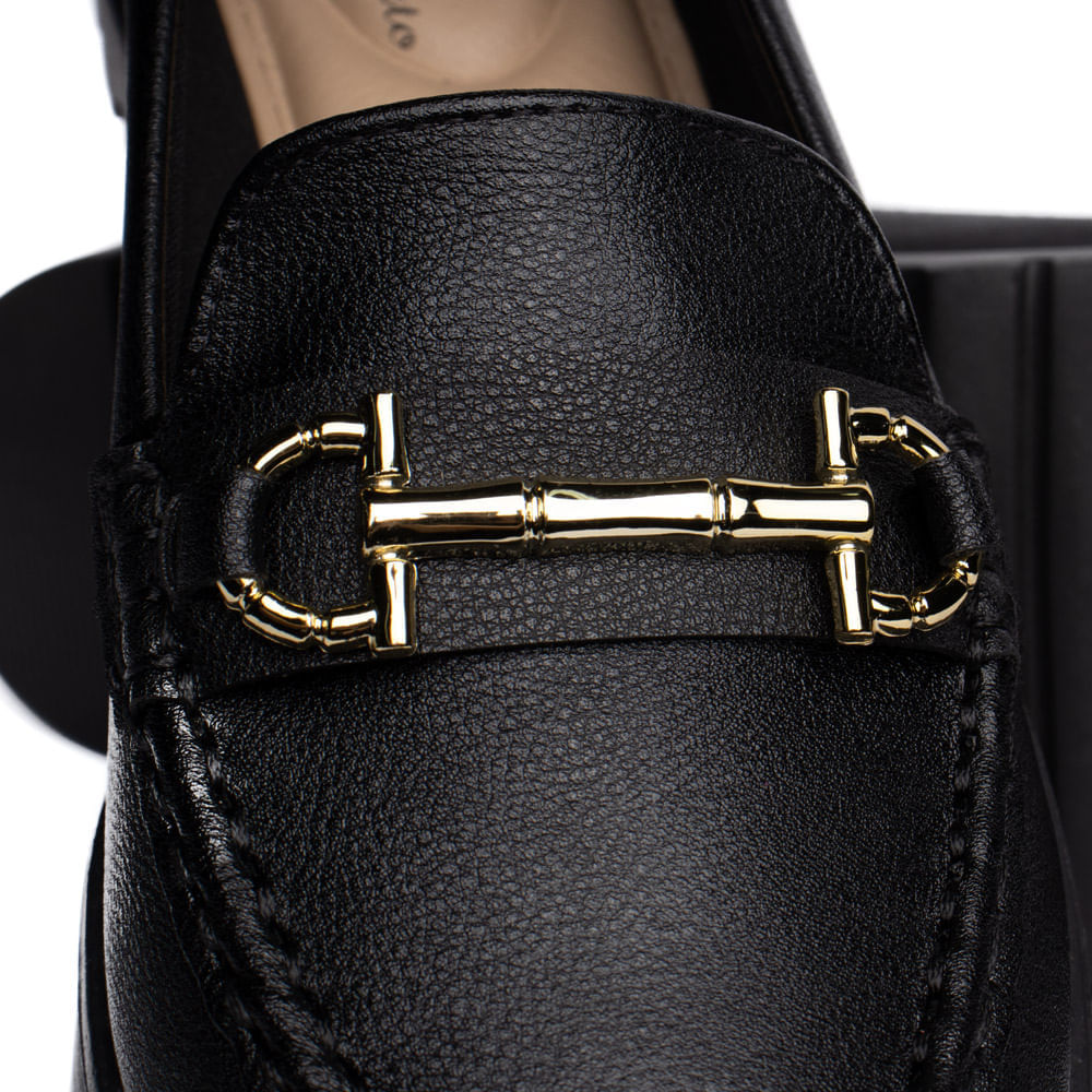Mocassim Feminino Modare com Detalhe Metalizado Preto - Imagem 5