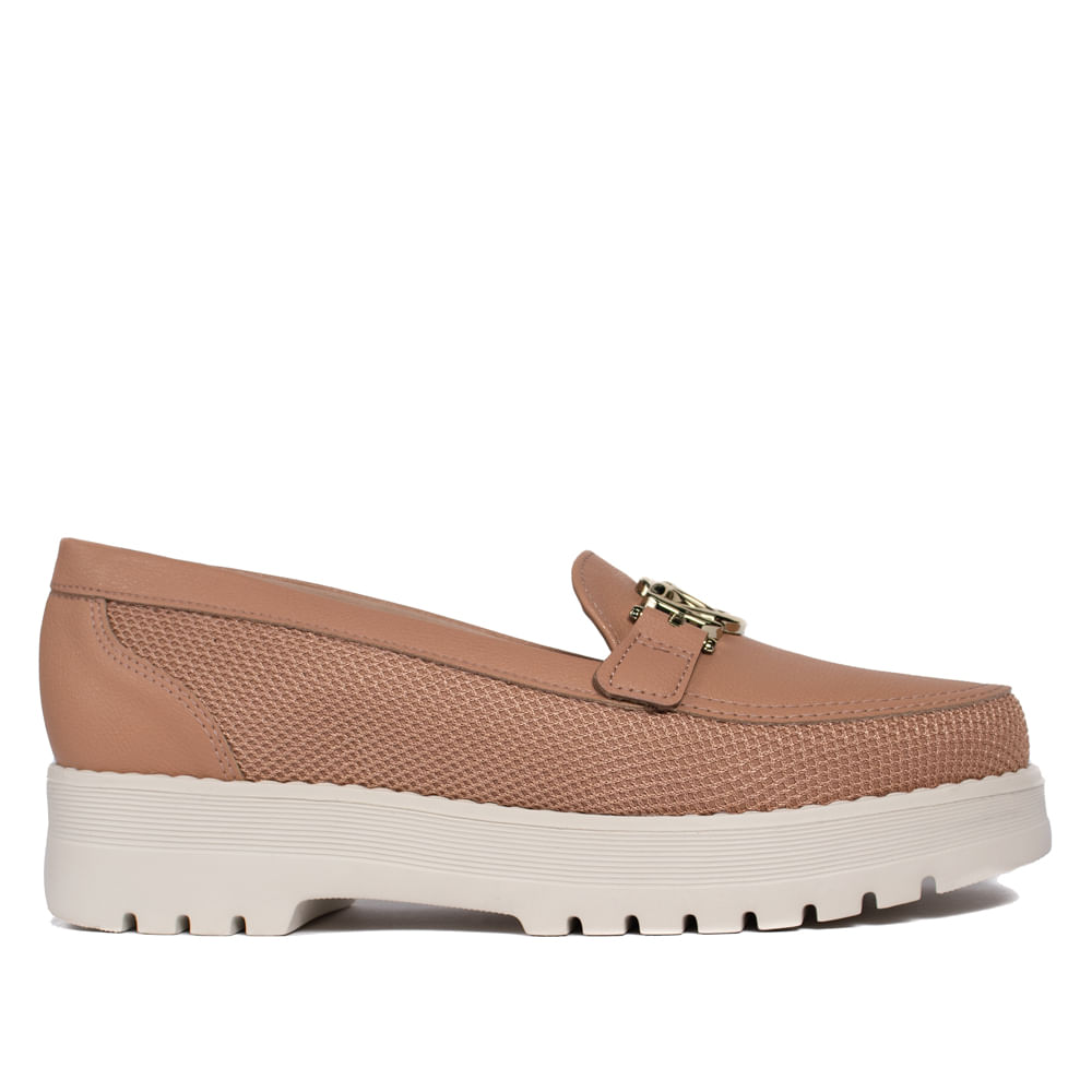 Mocassim Feminino Modare com Detalhe em Tecido Nude - Imagem 2