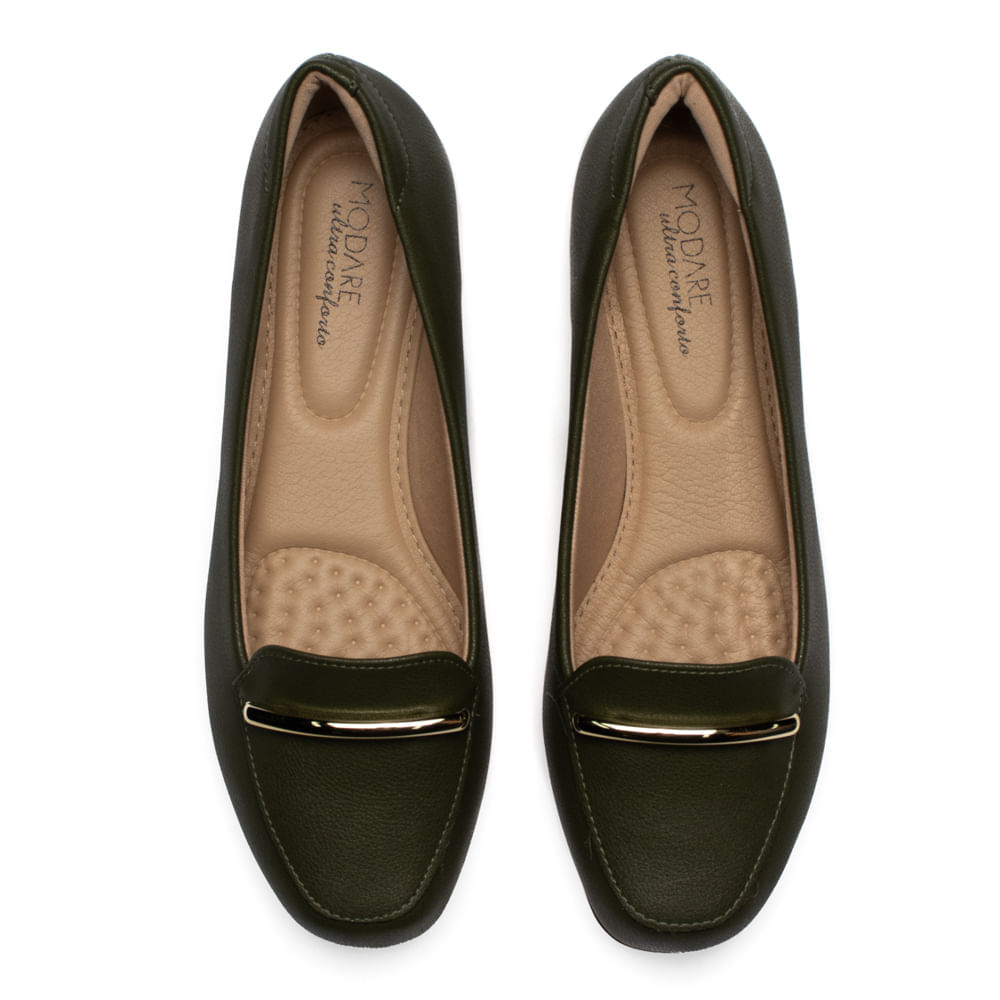 Sapatilha Feminina Modare Adereço Dourado Oliva - Imagem 3