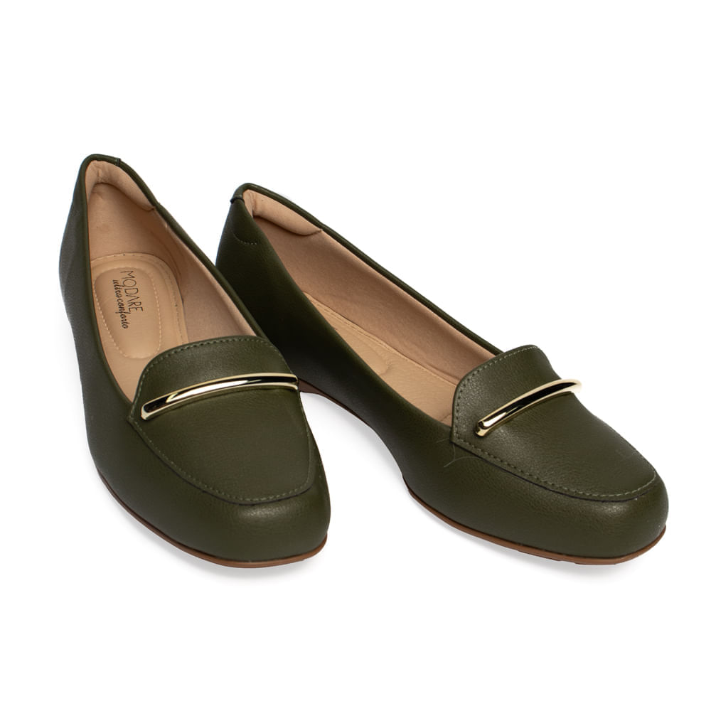 Sapatilha Feminina Modare Adereço Dourado Oliva - Imagem 4