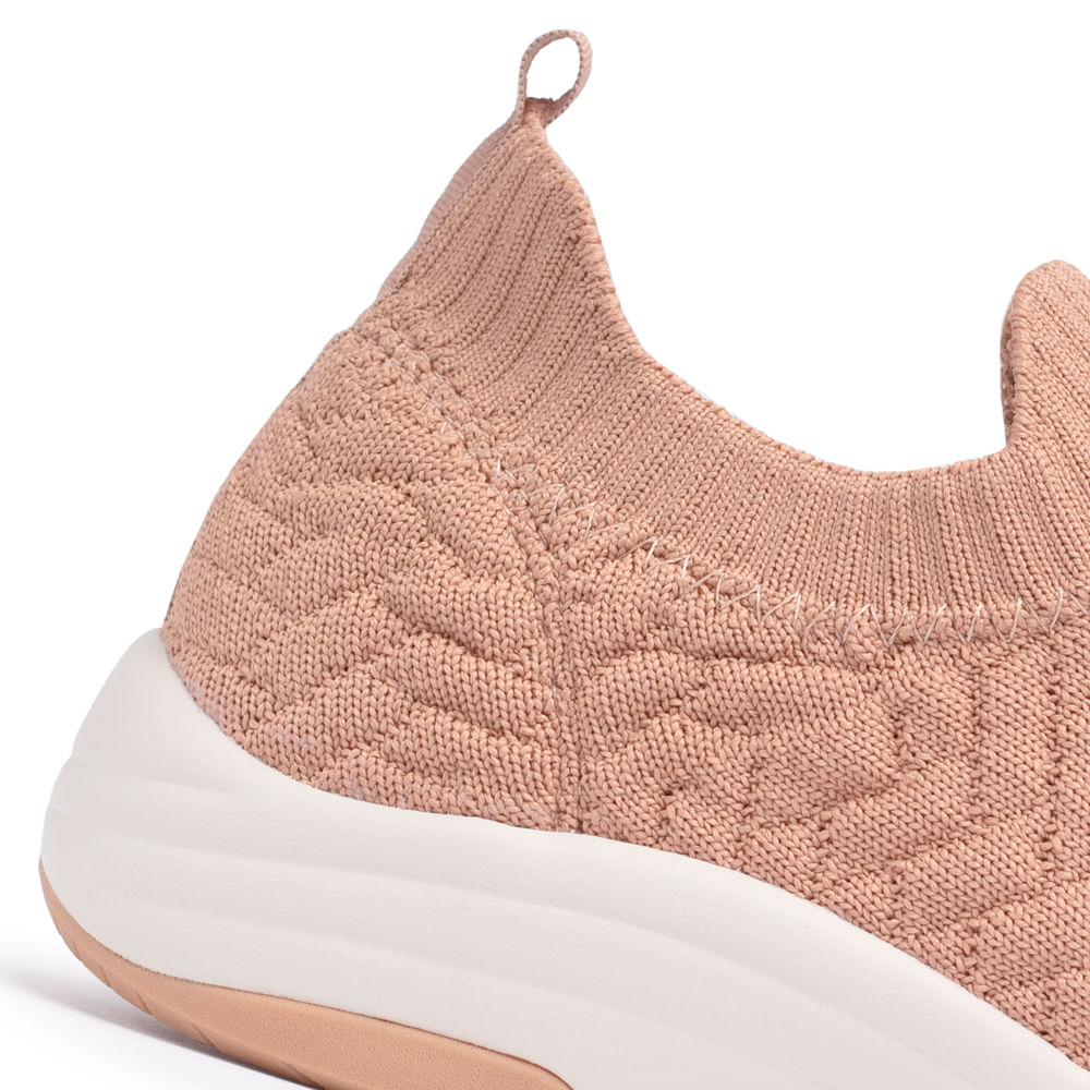 Tênis Feminino Modare Knit Slip On Caramelo - Imagem 4