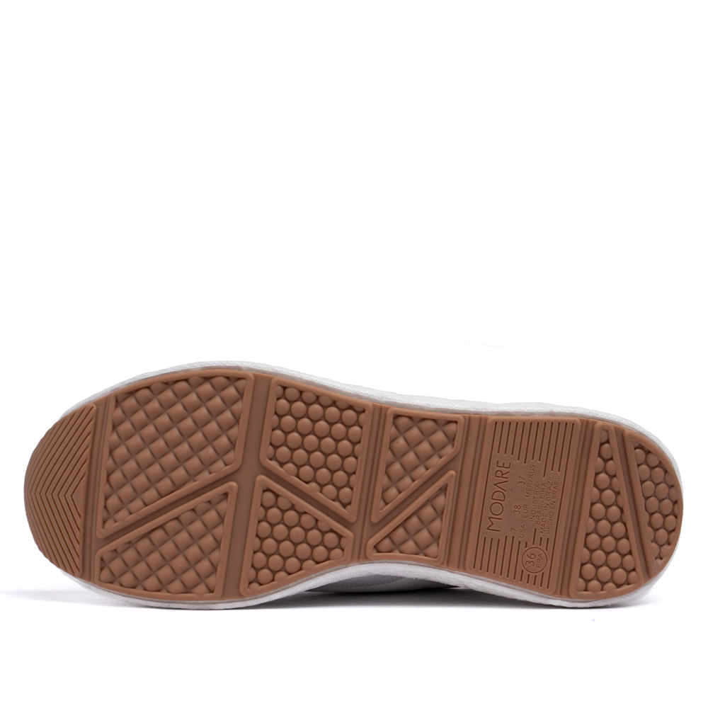Tênis Feminino Modare Ultrasoft Branco/dourado - Imagem 3