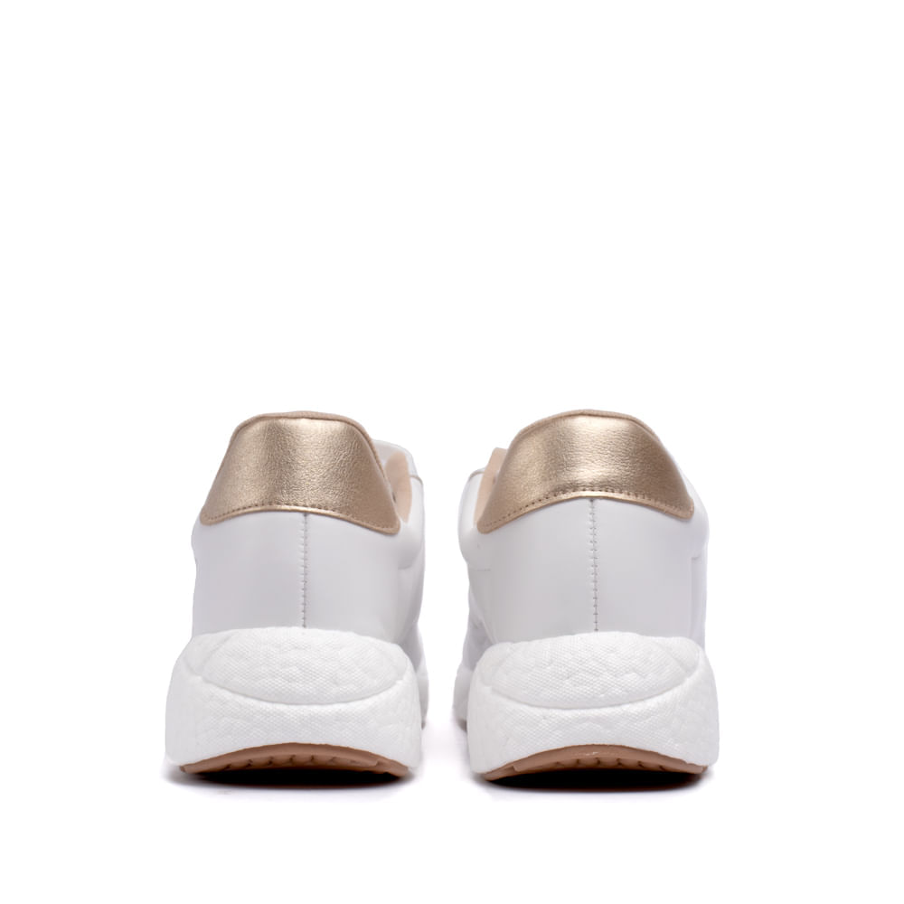 Tênis Feminino Modare Ultrasoft Branco/dourado - Imagem 2