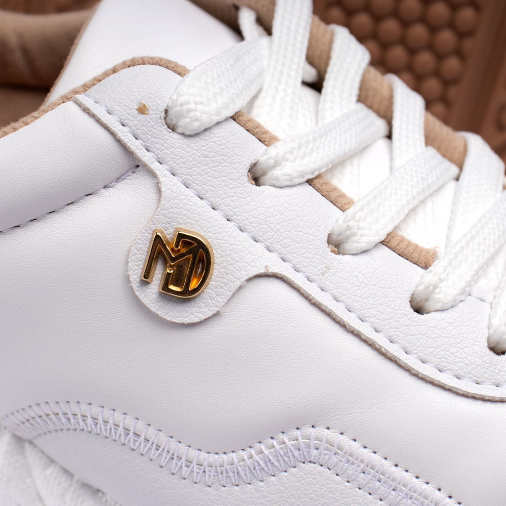 Tênis Feminino Modare Ultrasoft Branco/dourado - Imagem 4