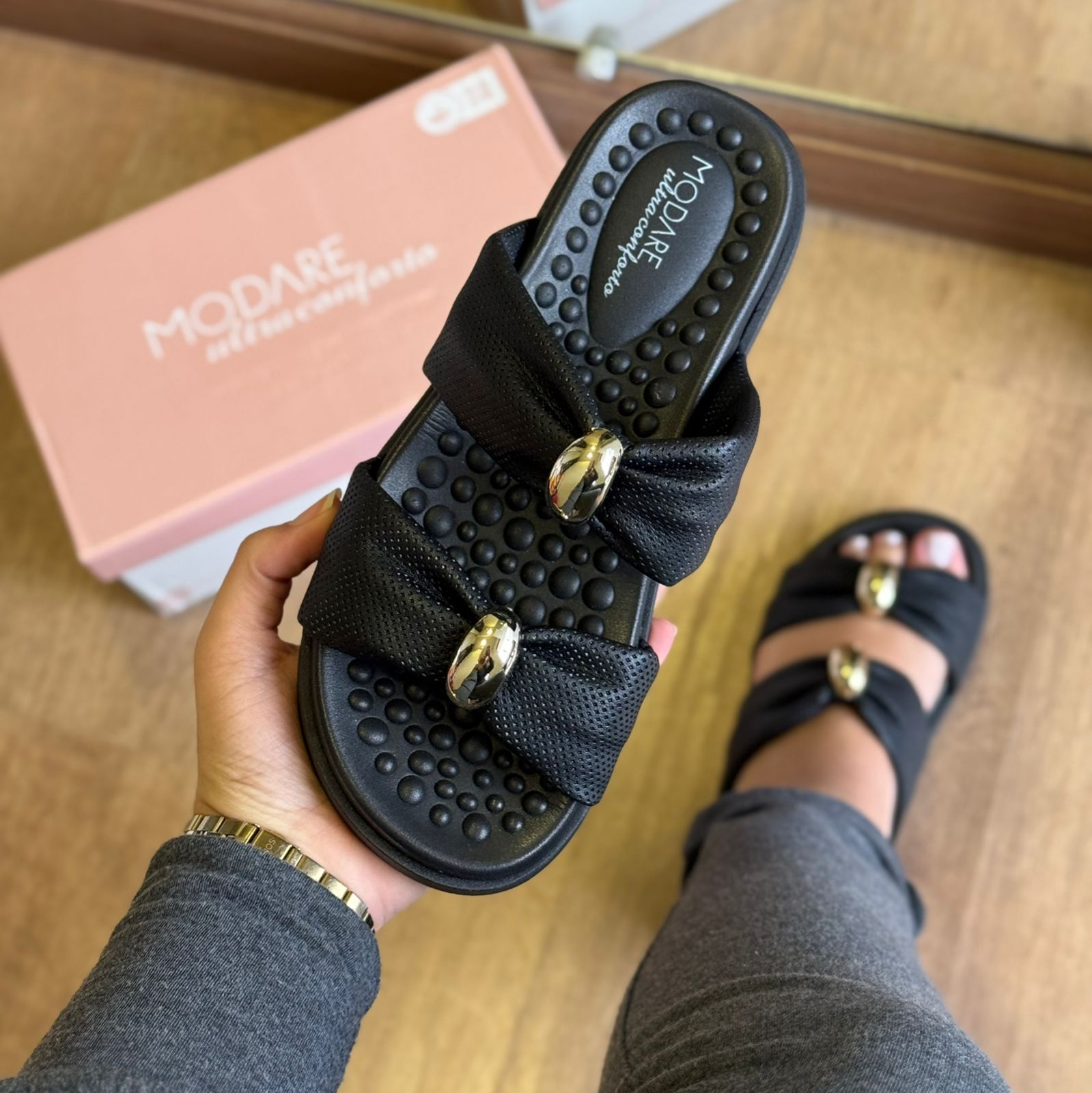 Sandália Modare Espelho Dourado 7178.122 - Imagem 11