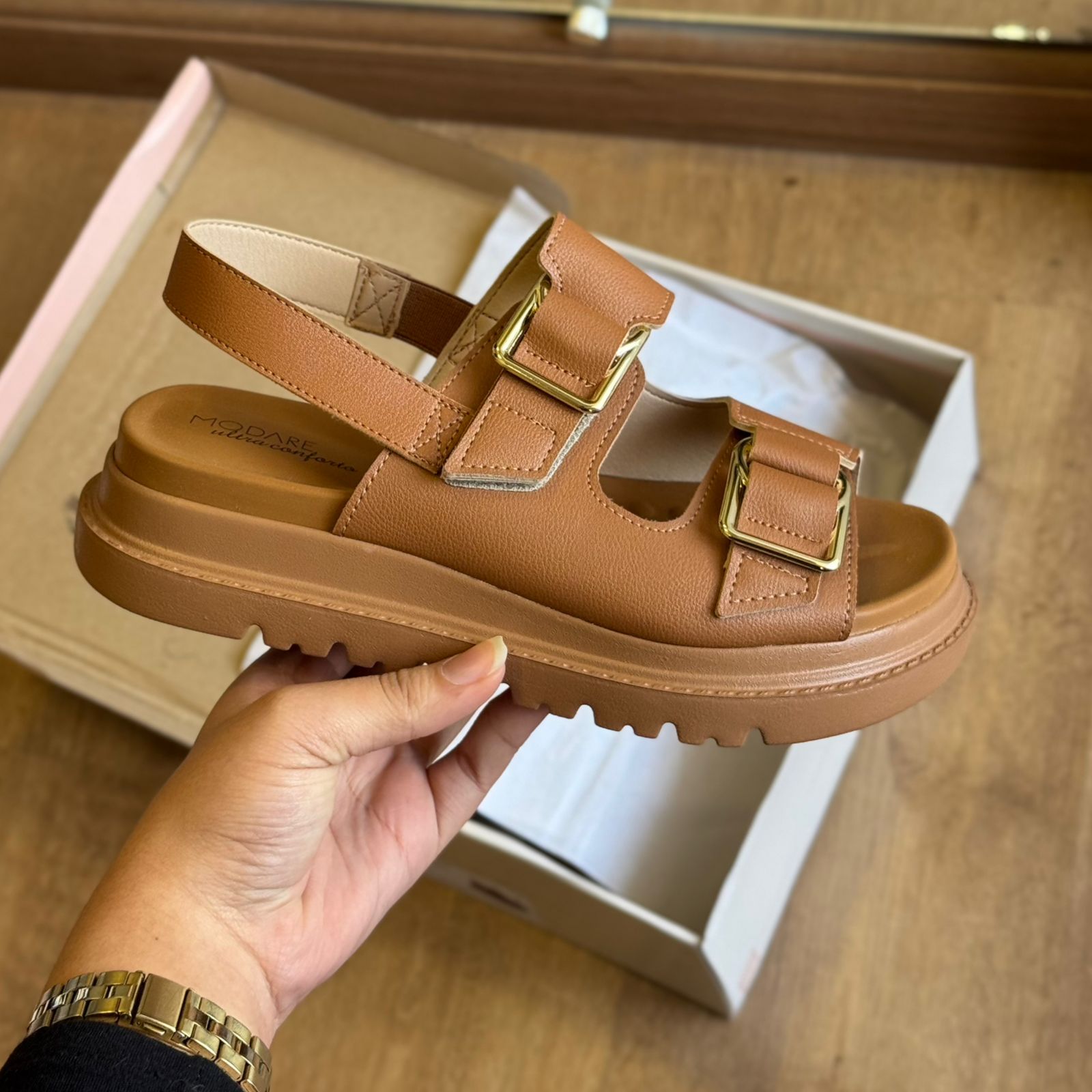 Sandália Modare Espelho Dourado 7200.102 - Imagem 5