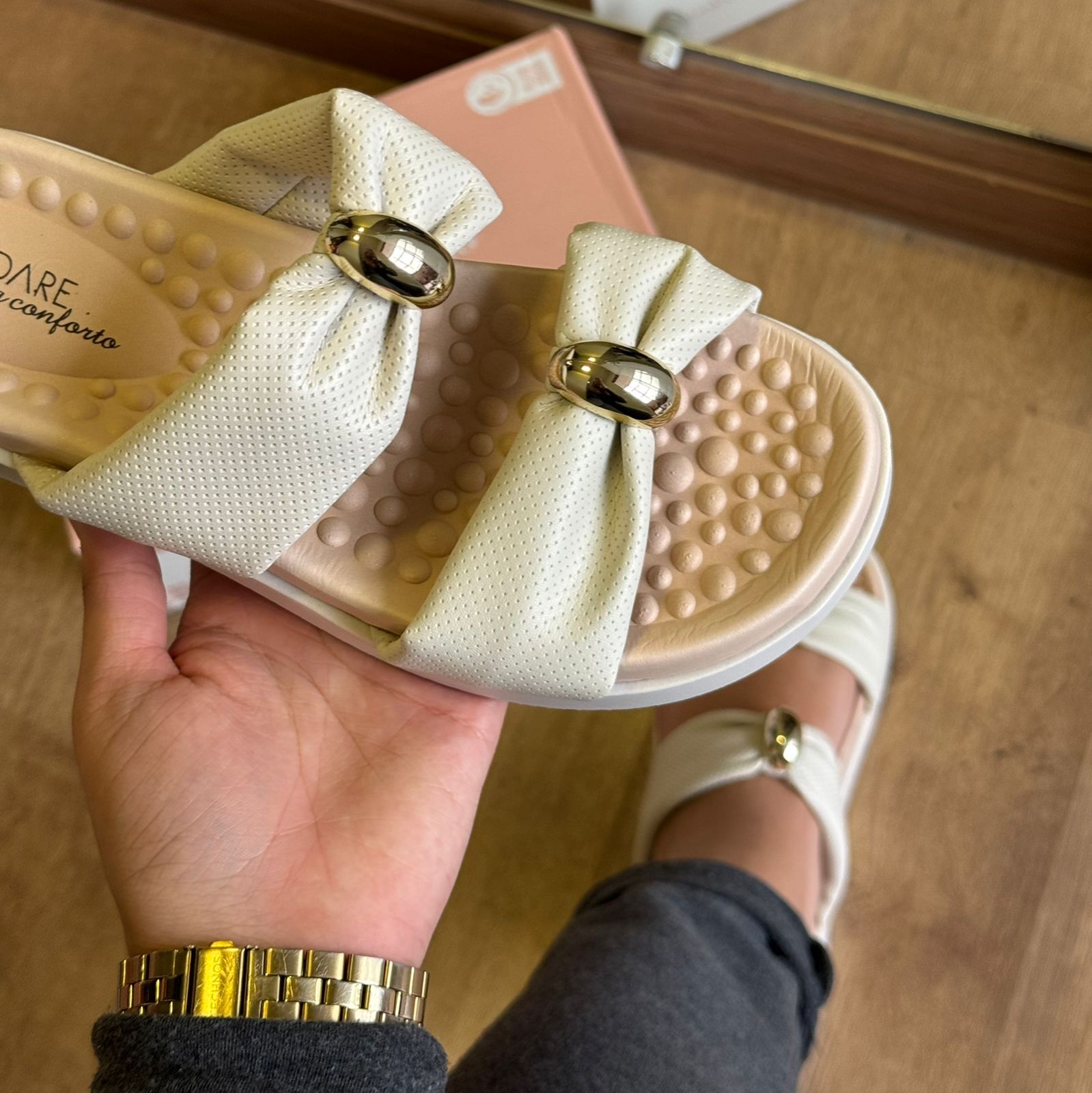 Sandália Modare Espelho Dourado 7178.122 - Imagem 4